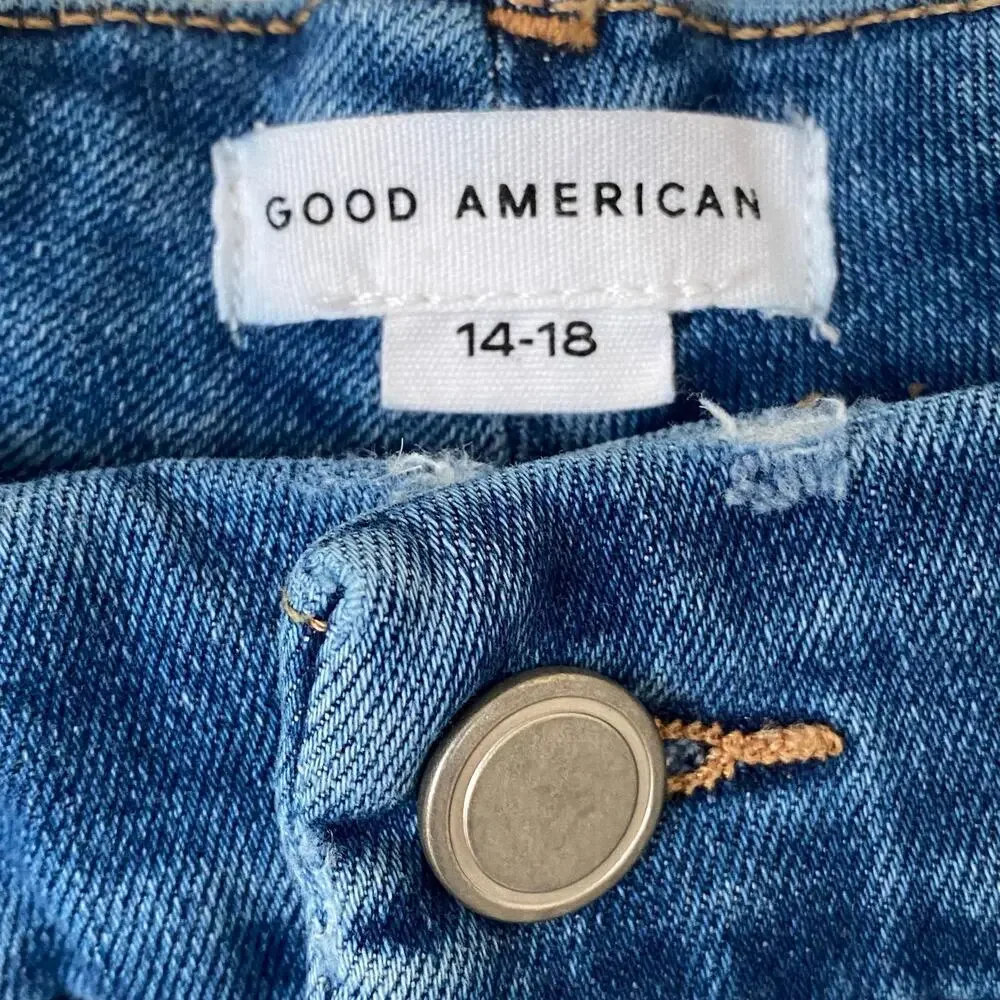 GOOD AMERICAN Always Fits Good Legs Straight Jeans in Indigo316, Size 14-18 - Picture 6 of 13